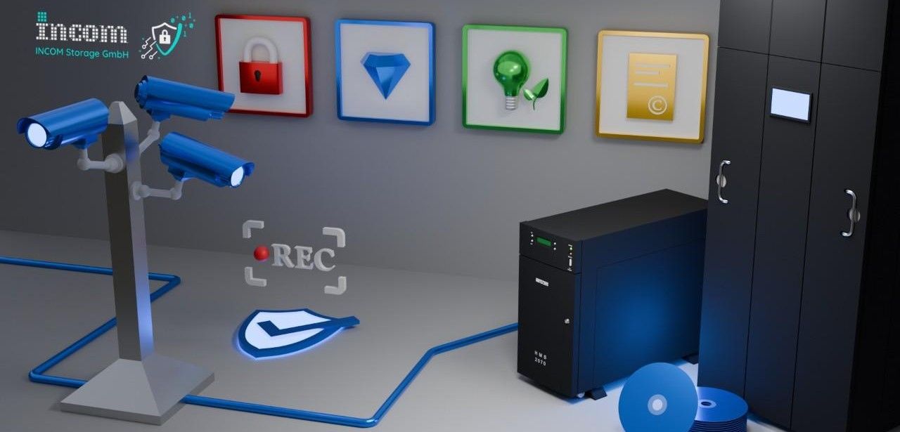 Revisionssichere Videoarchivierung reduziert Wartungsrisiken und schützt effektiv vor Cyberangriffen Optische Blu-ray-Archive senken Kosten und sichern Petabyte Videodaten (Foto: INCOM Storage GmbH)